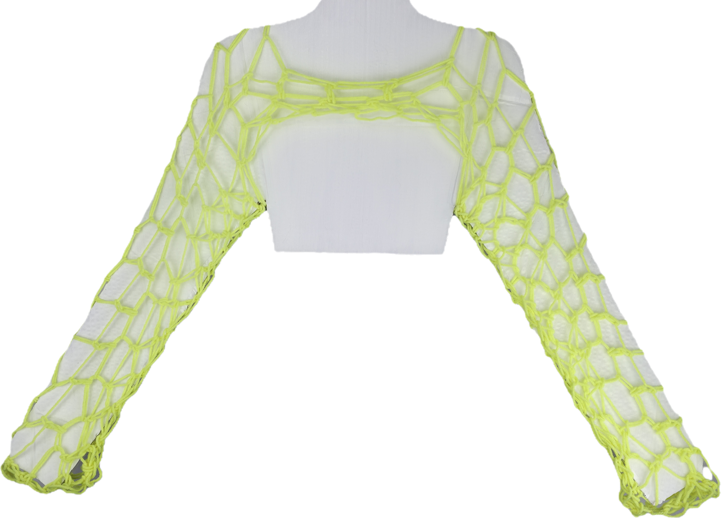 Neon Yellow Net Sleeves