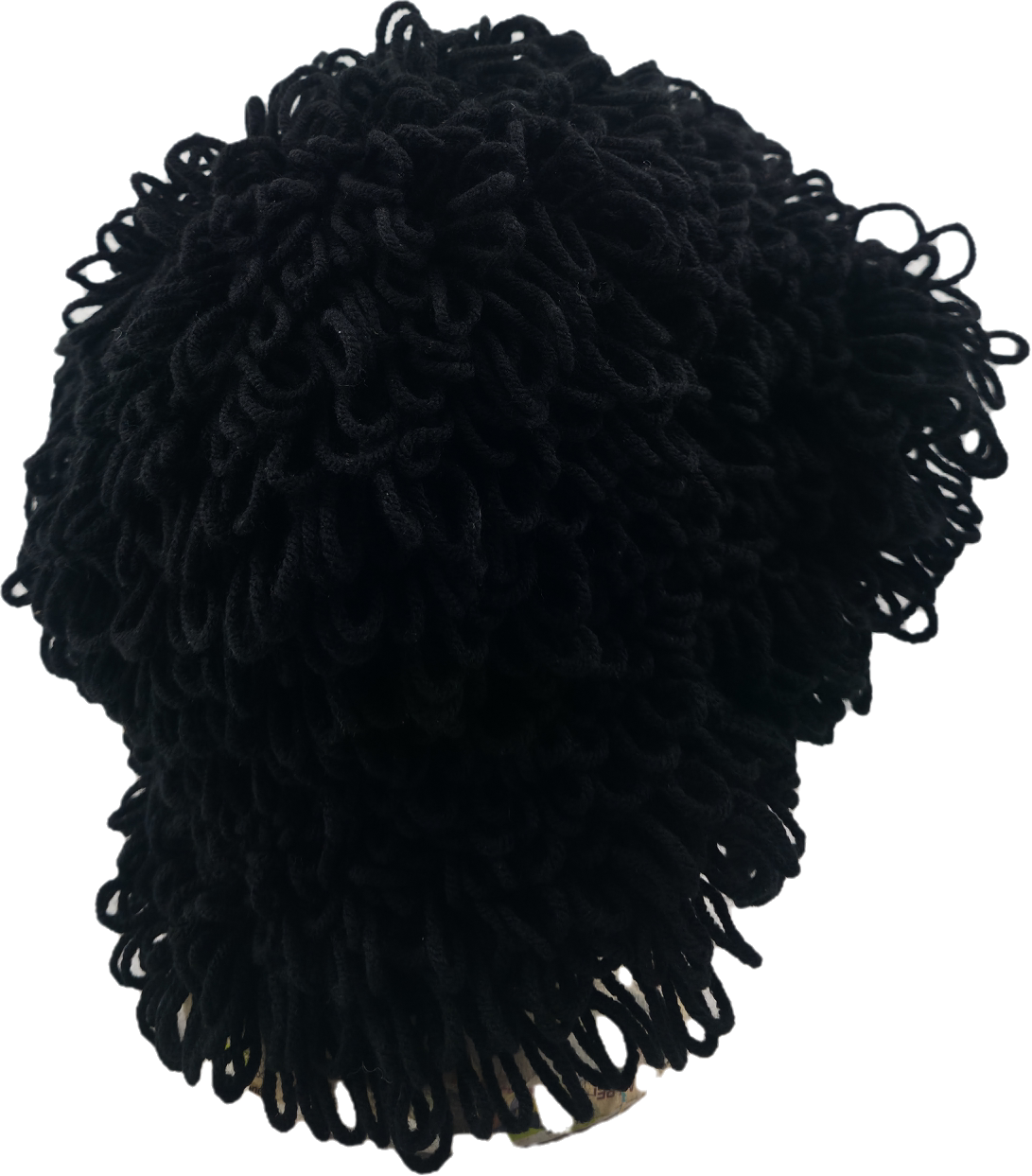 Black Funky Loopy Fringe Bucket