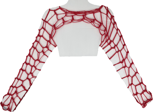 Red Lace Net Sleeves