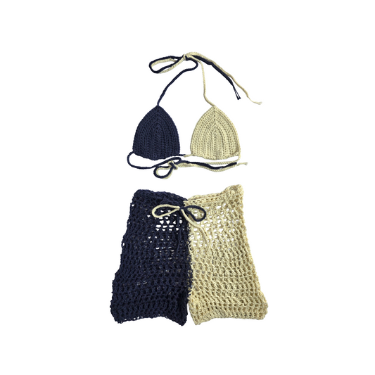 Split Color Crochet 2 Piece