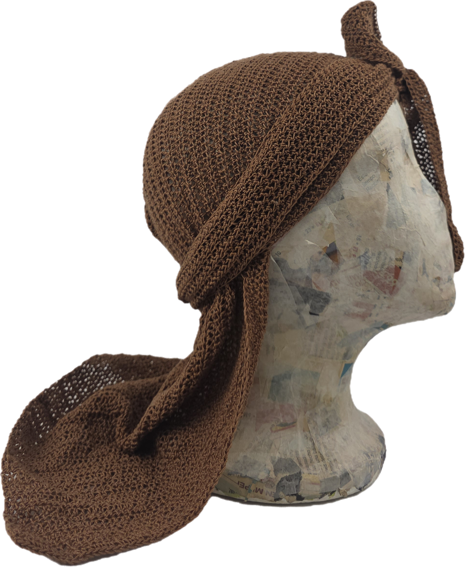 Brown Crochet DuRag Cotton