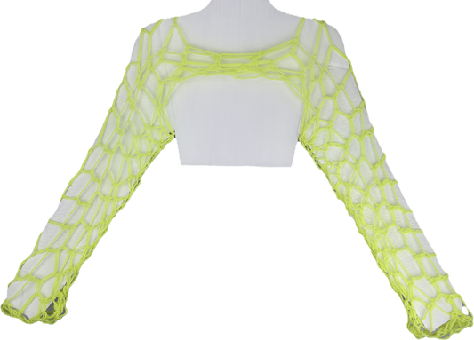Neon Yellow Net Sleeves