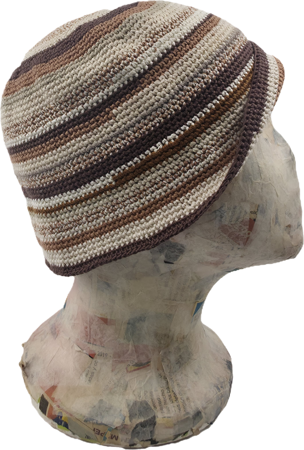 Striped bucket hat
